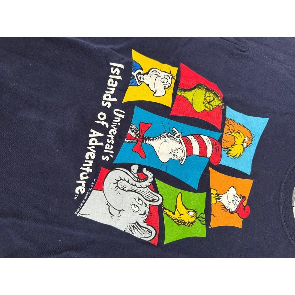 Kids Universal Islands of‎ Adventure Dr Seuss Cat in the Hat Grinch T-Shirt